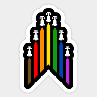 F1 Pride Striped Design Sticker